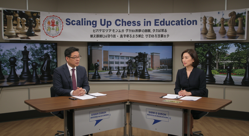 Virtual commentators discuss the a plan for scaling up Chess in Education in the United States.